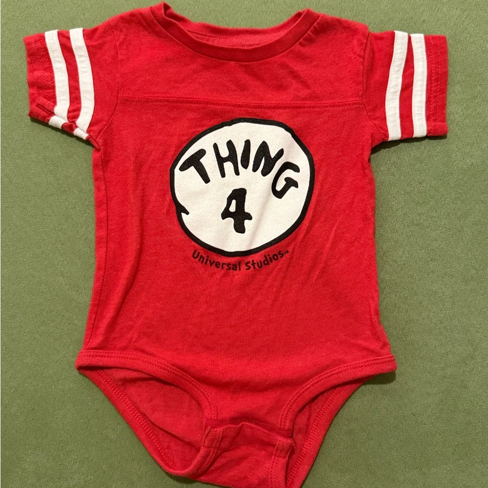 Universal Studios Thing 4 Red Kids One Piece 9-12Mo